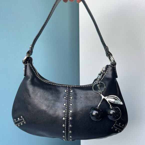 MICHAEL KORS Studded Astor Hobo Baguette Mini Bag Hamilton Hampton SoHo - Picture 1 of 12
